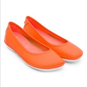 Camper Orange Leather Ballet Flats - size 40 (US 9)